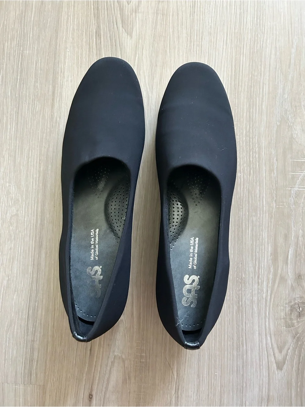 SAS Bliss Black Leather Slip On Comfort Shoes Tripad USA